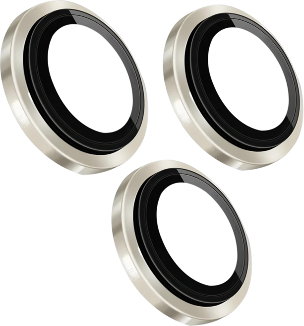 HODA 好貼 藍寶石鏡頭保護貼 原機結構設計款 原色鈦 3顆, 1組