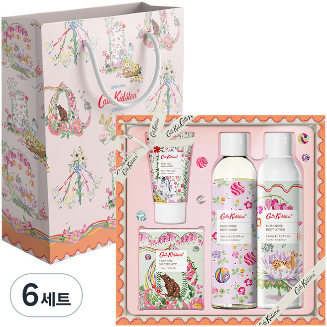 캐스키드슨 머스크로즈 배스 바디케어 선물세트, 6세트