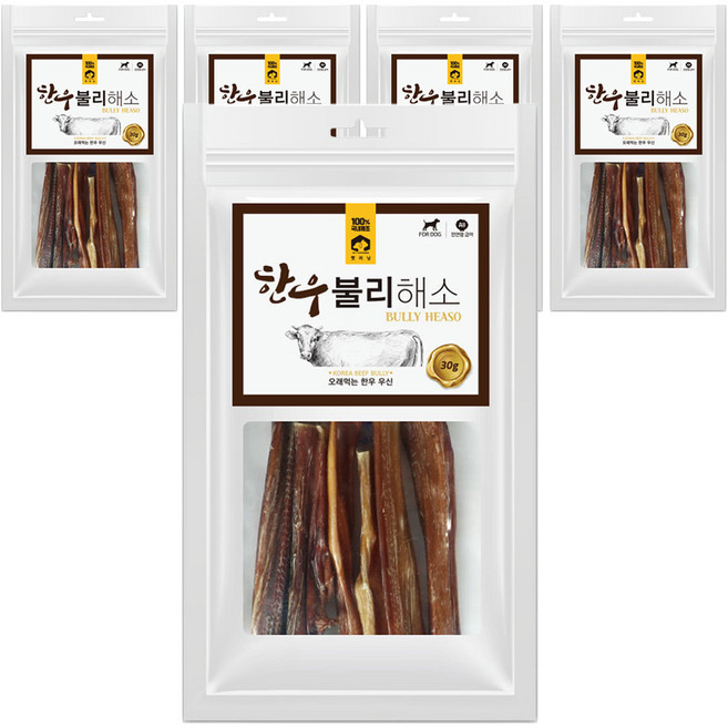 펫러닝 강아지 불리해소 한우, 소고기, 30g, 5개