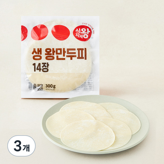 식자재왕 왕만두피, 300g, 3개