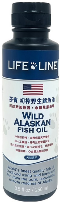 earth rated 莎賓 初榨野生鱈魚油 犬貓用, 250ml, 皮膚健康、毛髮亮麗、關節保健、心臟及關節保健