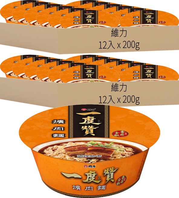 維力 一度贊 爌肉麵 200g, 24入