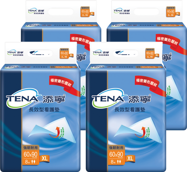 TENA 添寧 長效型看護墊 60*90cm, XL(60 x 90cm), 8片, 4包