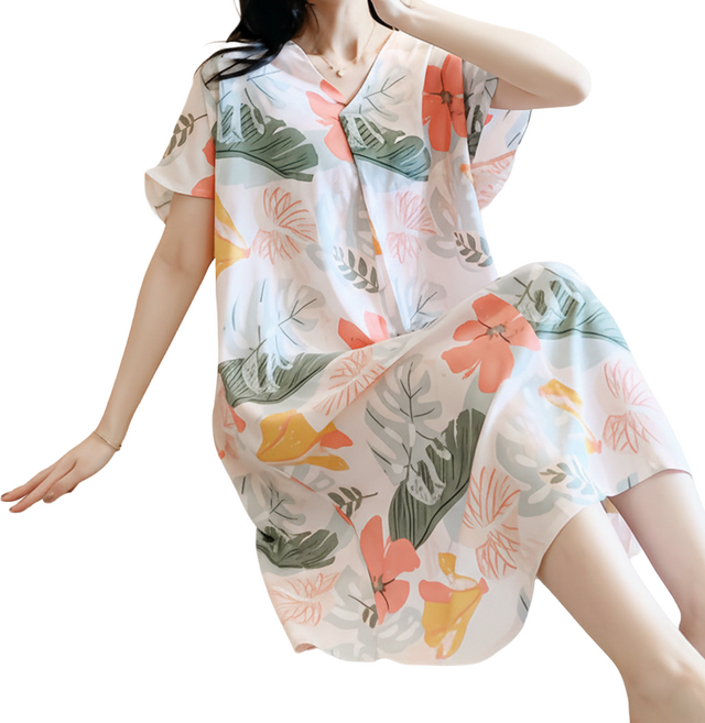 NEW FORCE 知性美V領清新居家長裙 500g