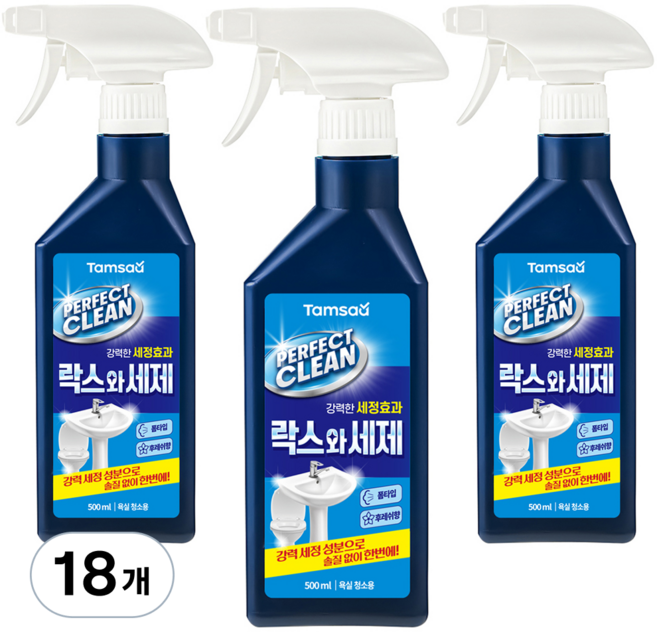 탐사 락스와세제 폼 스프레이 후레쉬향, 500ml, 18개