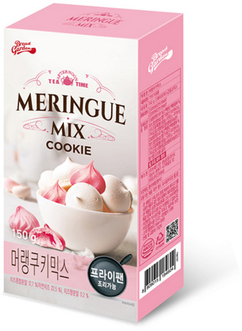 브레드가든 머랭 쿠키 믹스 밀크맛 산딸기맛, 150g, 1개