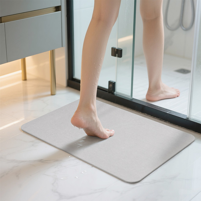 코멧 홈 규조토 욕실 매트, 그레이