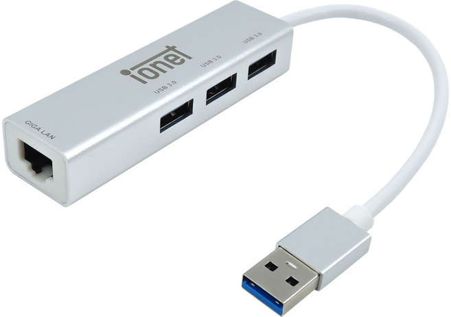 인네트워크 USB3.0 3포트 허브 + 기가 랜카드, IO-UTOU3L1, 1개