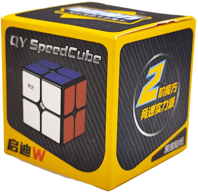 QYTOYS 奇藝 魔方格二階比賽專用魔術方塊 附彩盒 5 x 5 x 5cm, 六色黑邊版, 1個