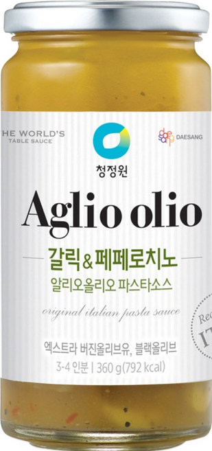 청정원 갈릭 앤 페페로치노 알리오올리오 파스타소스, 360g, 1개