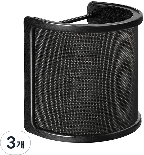 베이직기어 3중 레이어 마이크 팝필터, BG-MPF3, 블랙, 3개