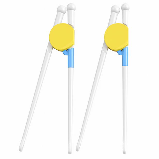 인글로우 어린이 스스로 교정젓가락, 옐로우, 2개