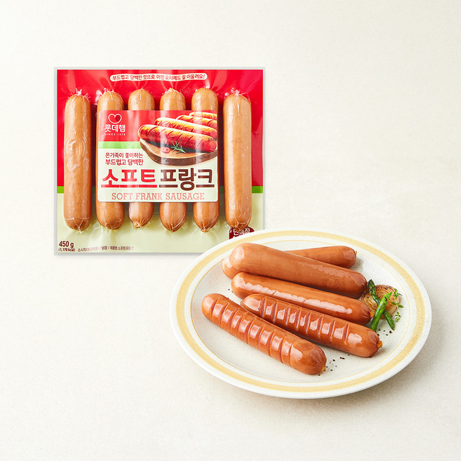 롯데햄 소프트 프랑크 소시지, 450g, 1개
