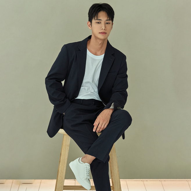 브라운스튜디오 남성용 스탠다드 핏 수트 자켓 + 긴바지 세트