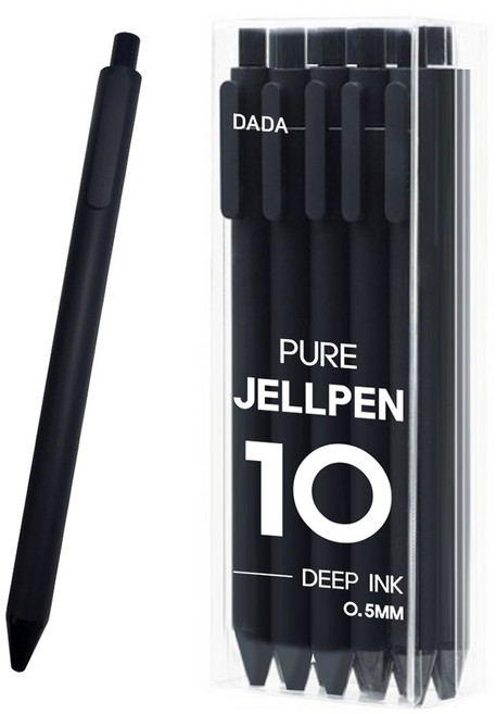 다다 퓨어 젤펜 0.5mm 10p, 블랙, 1개