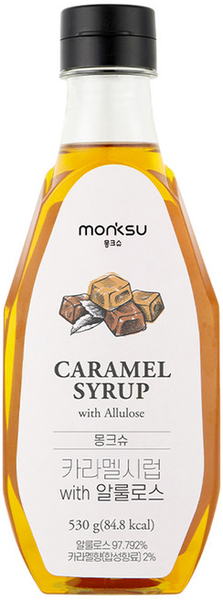 몽크슈 카라멜향시럽 WITH 알룰로스, 530g, 1개