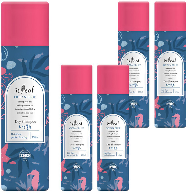 isLeaf 極致蓬鬆乾洗髮噴霧PLUS 湛藍海洋, 5個, 150ml