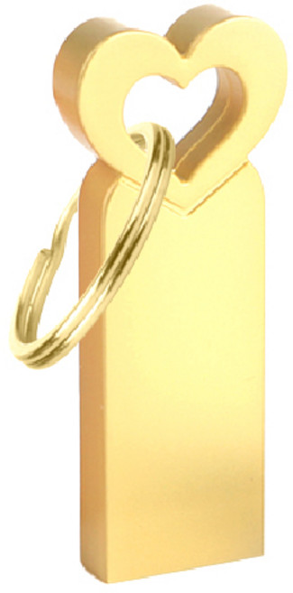 뮤스트 하트 USB 2.0 메모리 골드, 16GB, 1개
