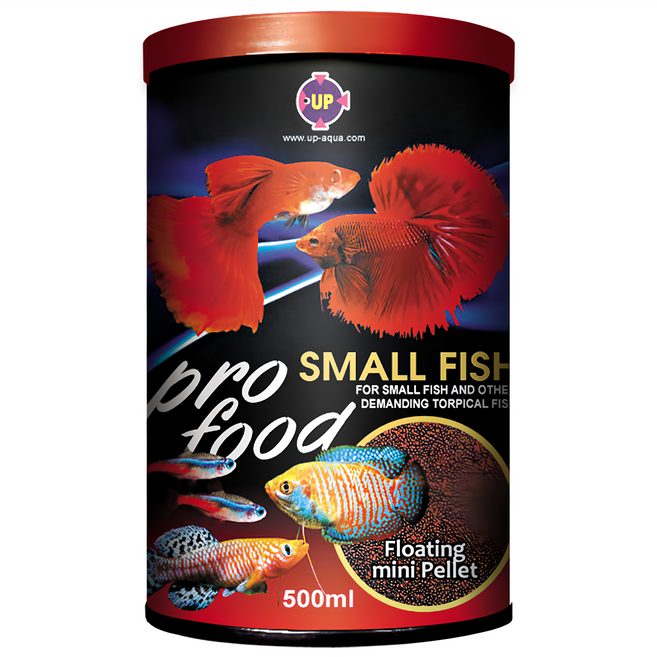 UP AQUA 雅柏 小型魚專用飼料 上浮性細顆粒 E-638-500, 1個, 500ml
