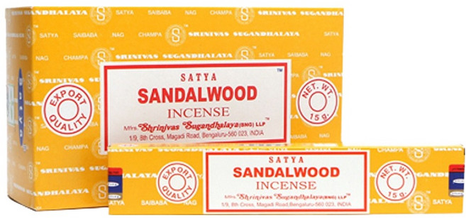 사티아 인센스 스틱 15g x 12개, 산달우드