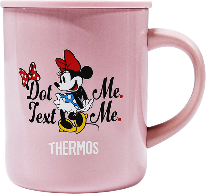 THERMOS 膳魔師 不銹鋼真空杯 JDG-350DS, 粉色米妮, 1個