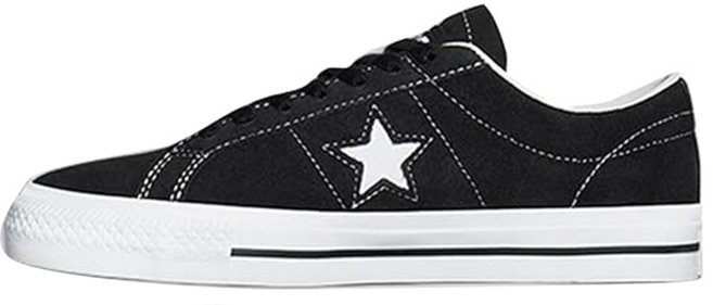 CONVERSE 匡威 23S/S One Star Pro 低筒 星星 麂皮 白標 滑板鞋 黑白 1雙