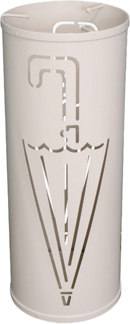 착한살림 철제 원형 우산꽂이, 화이트, 1개