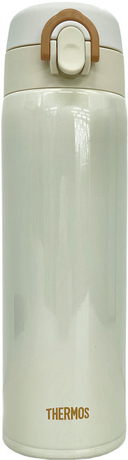 THERMOS 膳魔師 彈蓋超輕量 PAL-500-PRW 保溫瓶 - 珍珠白 SUS304不鏽鋼, 1個, 500cc