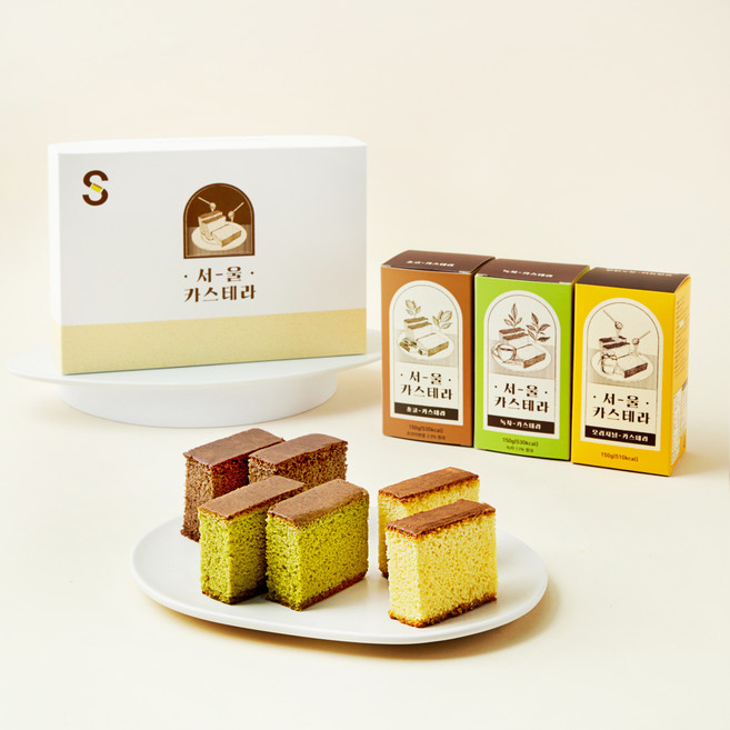 서울카스테라 하프 150g x 3종 선물세트, 450g, 1세트