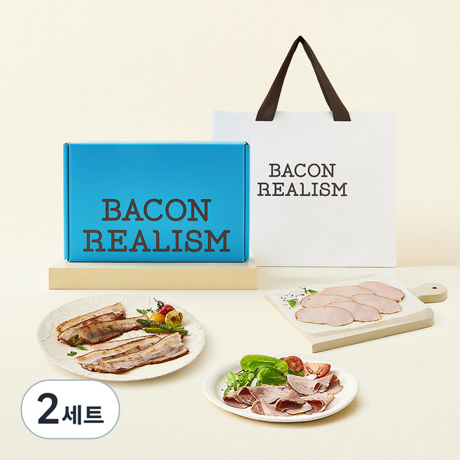 베이컨리얼리즘 수제햄 선물세트 550g + 쇼핑백, 2세트