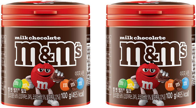 엠앤엠즈 밀크 초콜릿, 100g, 2개