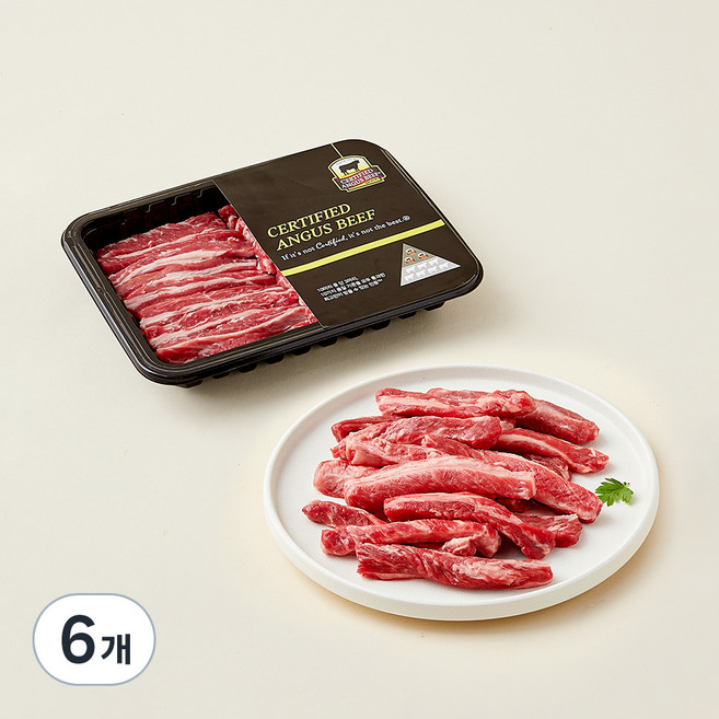 CAB 인증 미국산 앵거스 갈비살 구이용 (냉장), 300g, 6개