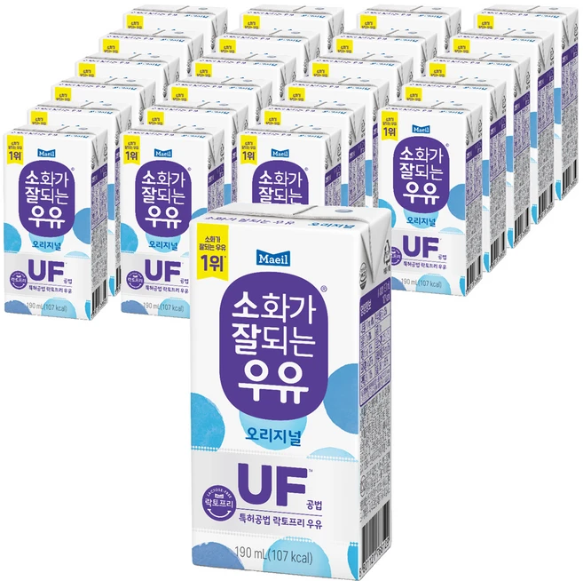 소화가잘되는우유 오리지널, 190ml, 24개 - 쿠팡