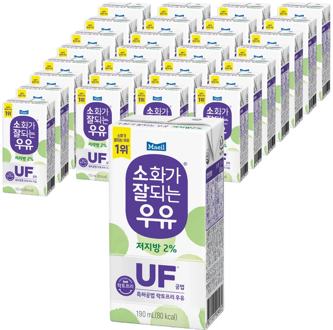 매일유업 소화가 잘되는 우유 저지방, 190ml, 48개 - 쿠팡