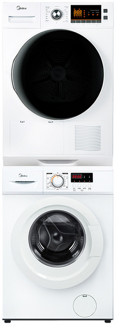 미디어 인버터 히트펌프 전기 의류 건조기 MCD-H103W 10kg + 미디어 드럼세탁기 화이트 CFW-702 7kg + 트윈타워 스태킹키트 방문설치, MCD-H103W(건조기) + CFW-702(세탁기)