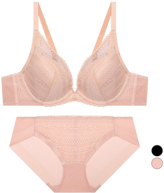 Triumph 黛安芬 女性 My Wing 深V鋼圈蕾絲內衣 + 內褲組