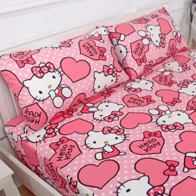 LoveCity 寢城之戀 台灣製 三麗鷗正版授權 混紡棉 兩用被床包組