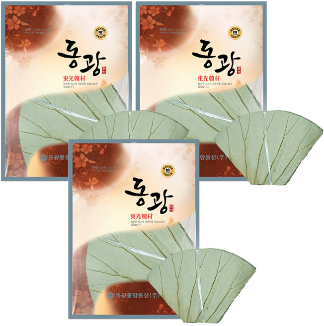 동광한방몰 연잎밥용 연잎, 3개, 300g