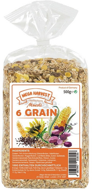 MEGA HARVEST 德國什錦穀片, 500g, 1包