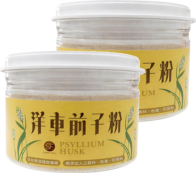 SUPER FOOD 洋車前子粉, 100g, 2個