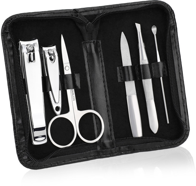 코멧 홈 네일케어 6종 세트 + 휴대 케이스, 1세트