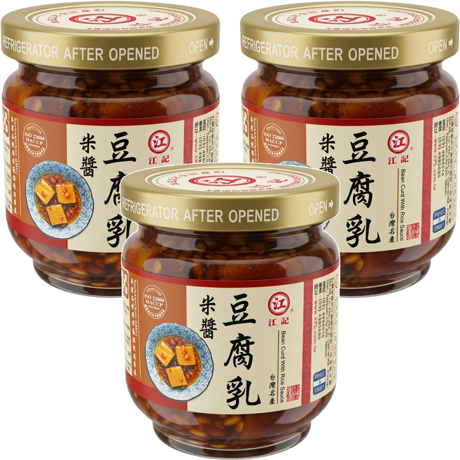江記 米醬豆腐乳, 200g, 3罐