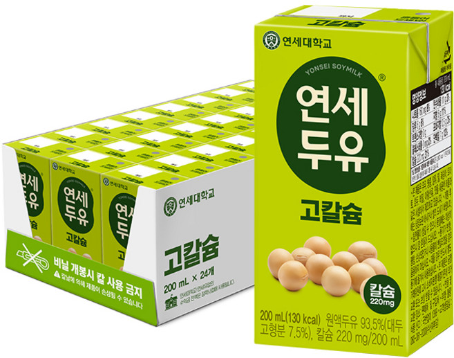 연세두유 고칼슘, 200ml, 24개