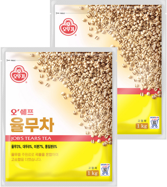 오뚜기 율무차, 1kg, 1개입, 2개