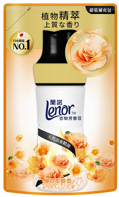 Lenor 蘭諾 衣物芳香豆 甜柔麝香 補充包, 1包, 440ml