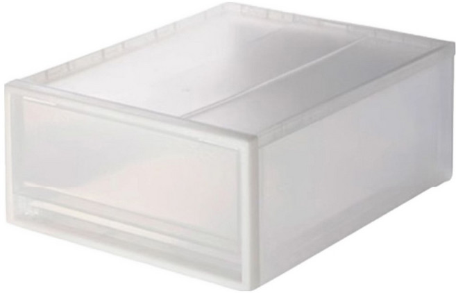 MUJI 無印良品 PP 收納盒 455058341, 1個, 白色