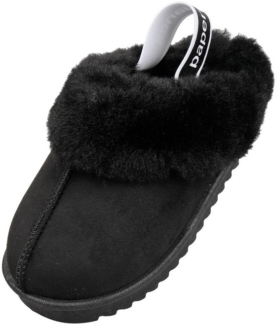 페이퍼플레인키즈 밴딩 털 슬리퍼 겨울 방한화 스웨이드 기모 실내화