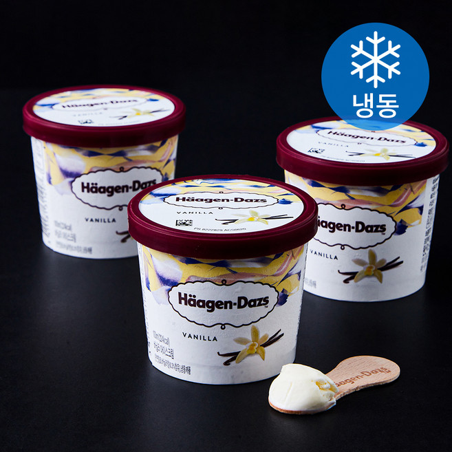 하겐다즈 바닐라 미니컵 멀티팩 아이스크림 (냉동), 100ml, 3개입, 1개