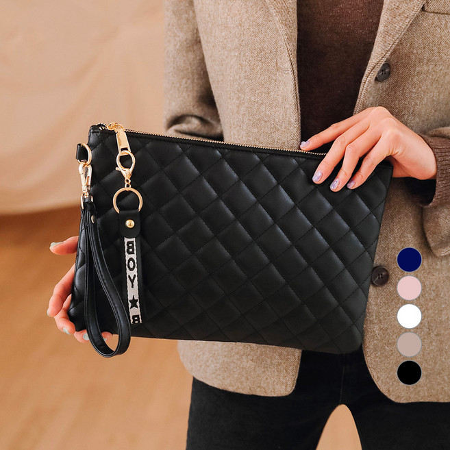 프롬헤븐 여성용 보니 퀄팅 클러치 C437