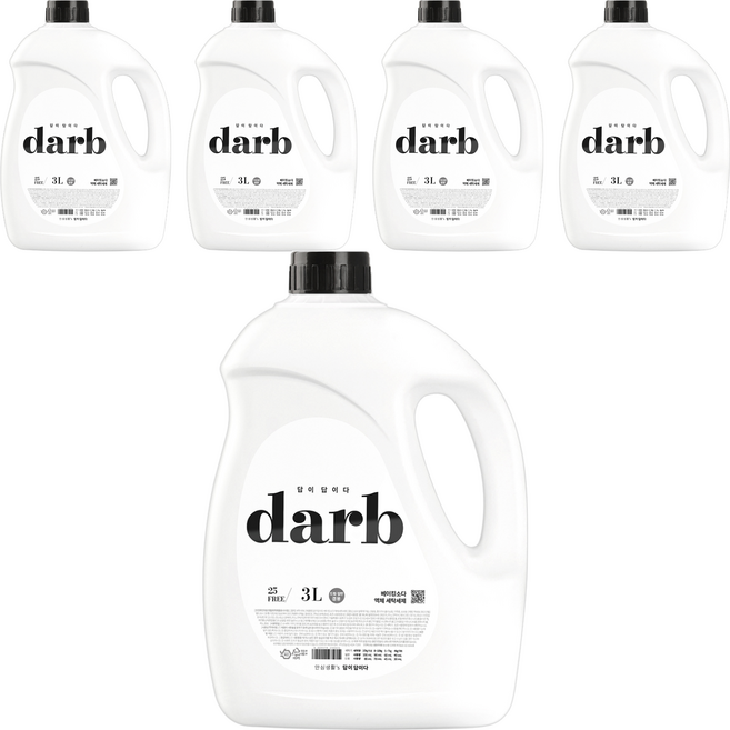 답이답이다 베이킹소다 액체세탁세제 본품, 3L, 5개